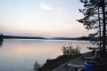 camp lake evening